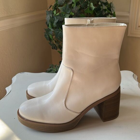 Universal Thread Jenna Platform Boots With Memory Foam Insole Off White Sz 11 - Picture 6 of 12